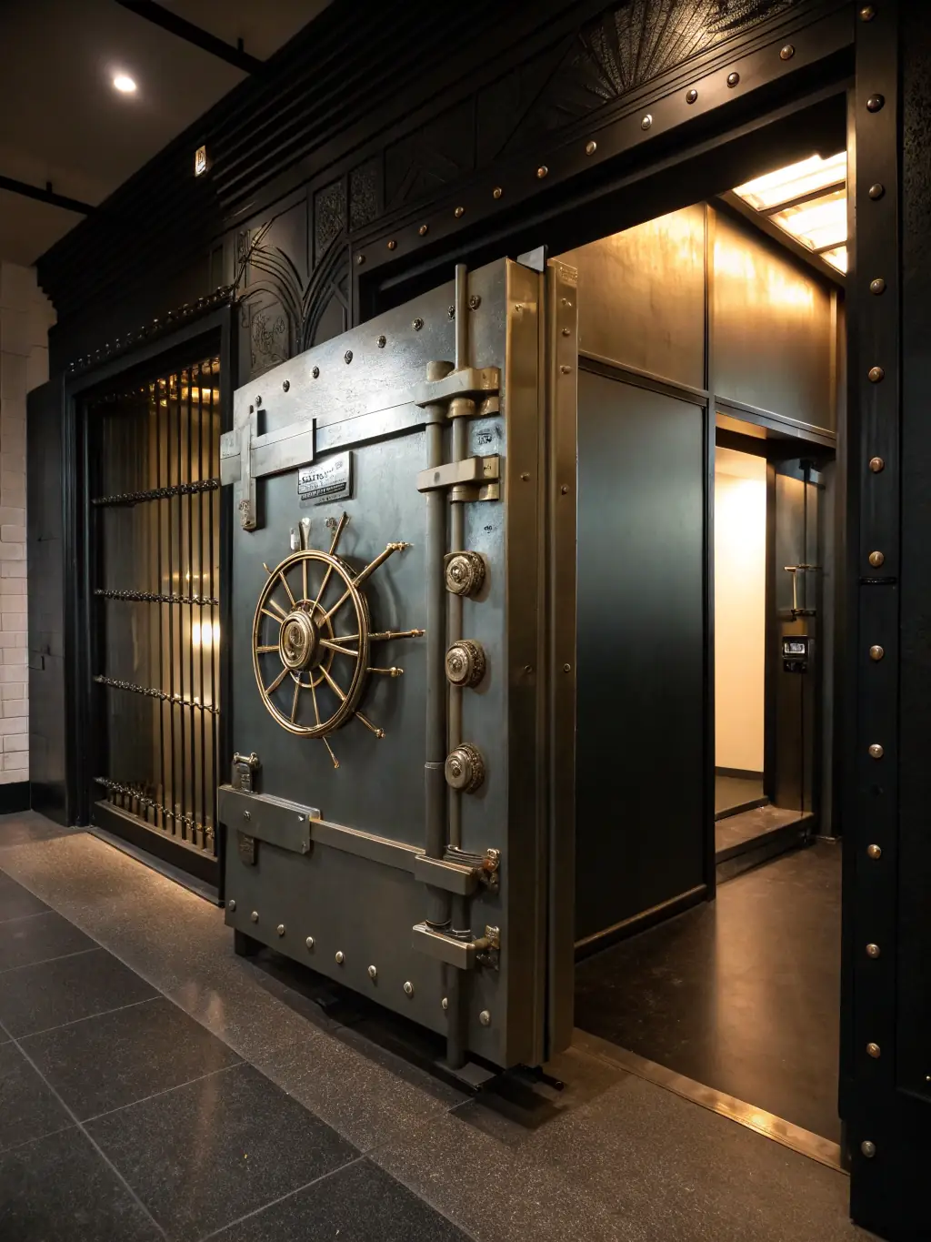 A secure vault with a glowing lock, representing the security and protection of assets through AdviserUp's wealth management services in Mexico.