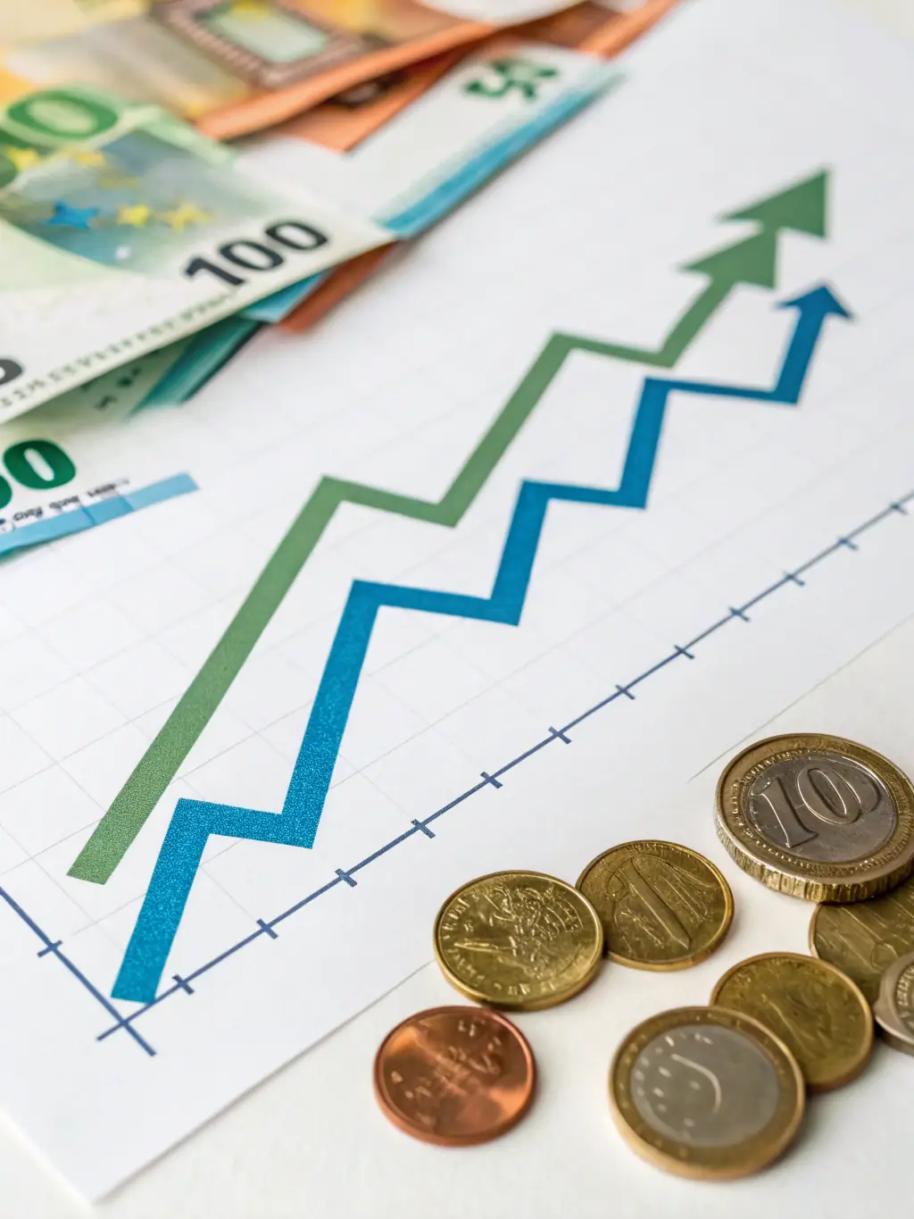 A graph showing steady financial growth in the Mexican market, illustrating AdviserUp's commitment to achieving financial success for its clients.